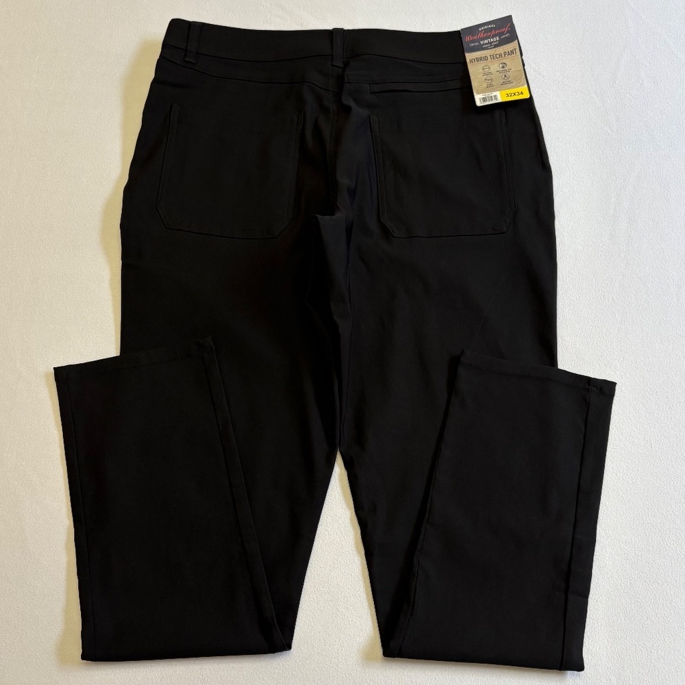 Weatherproof Vintage 32x34 Men's Hybrid Tech Pants, Black NWT - Picture 8 of 15